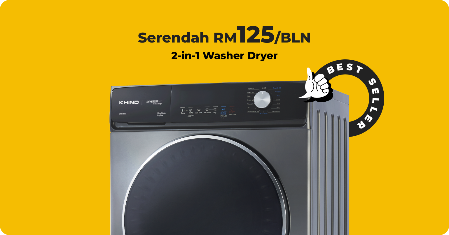 Mesin basuh dan pengering KHIND